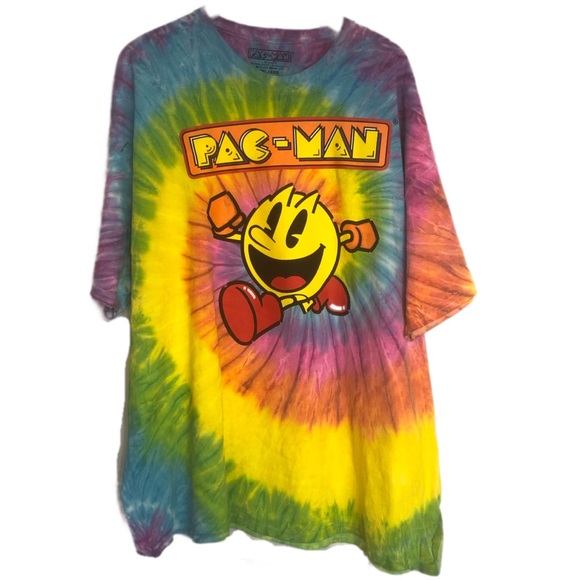 pac man Other - PAC-man XXL vibrant tie dye shirt gaming retro